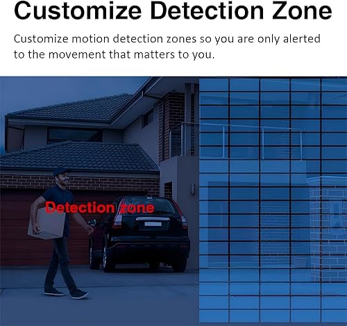 Miniatura 9 de EVERSECU Cámara de seguridad PTZ WiFi de triple lente, tres cámaras en una, cámaras laterales con brazo ajustable en todo ángulo, visión 2K de 360