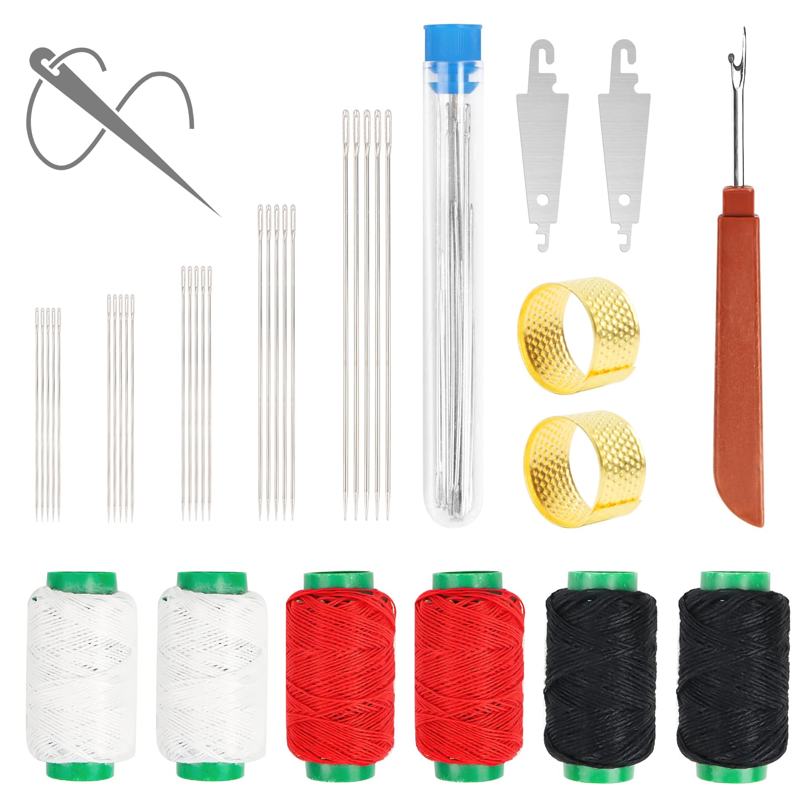 Kit Cucito 37 Pezzi - Ago, Filo, Ditale, Per Riparazioni E DIY