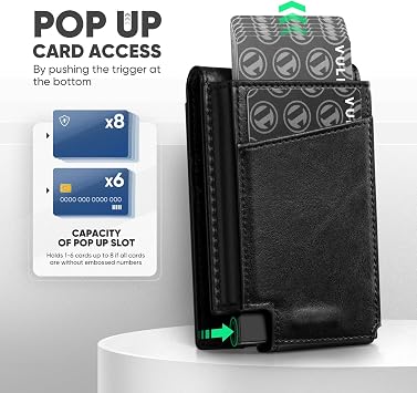 VULKIT Credit Card Holder Wallet for Men RFID Blocking