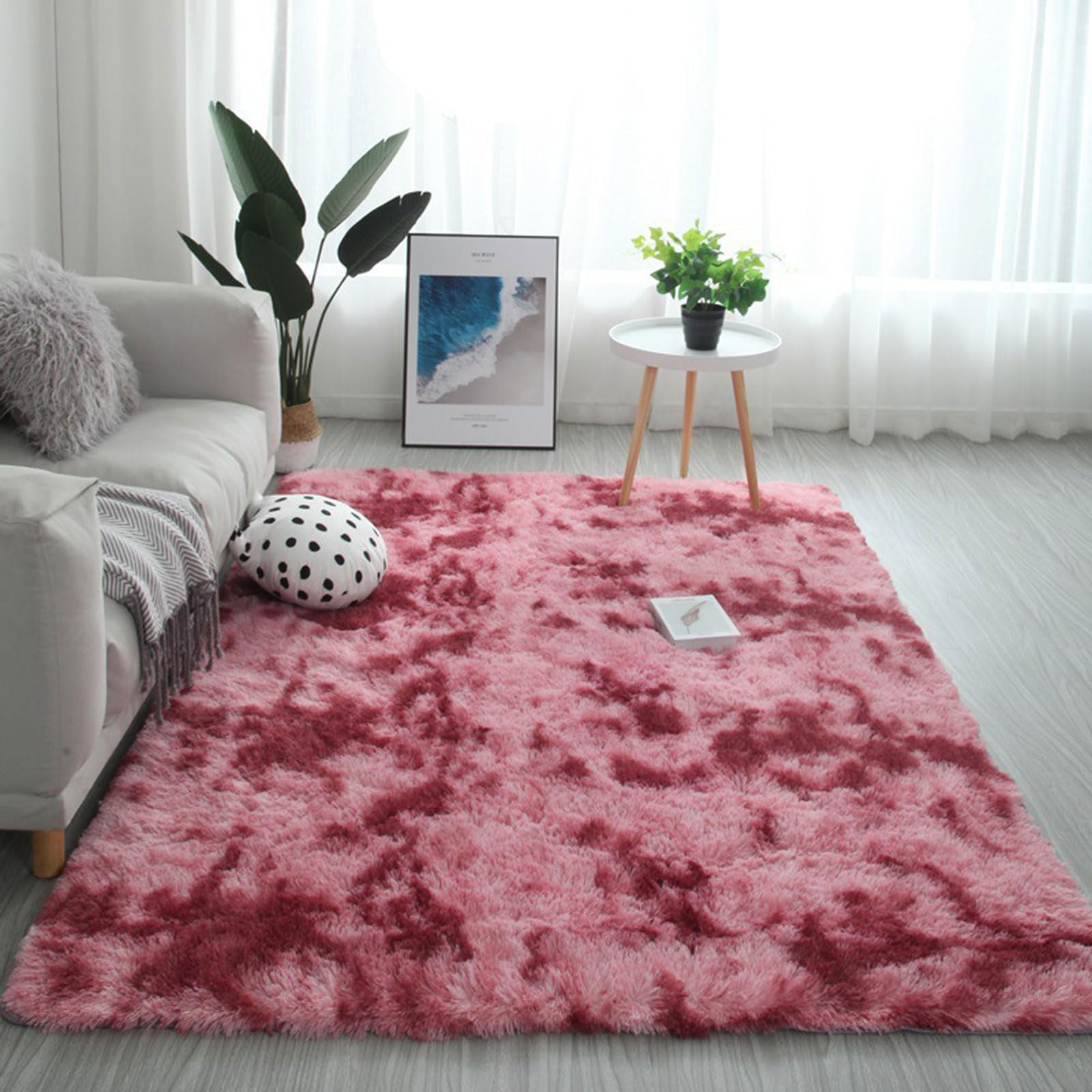 Tapis antidérapant et lavable en peluche pour rénover un sol froid