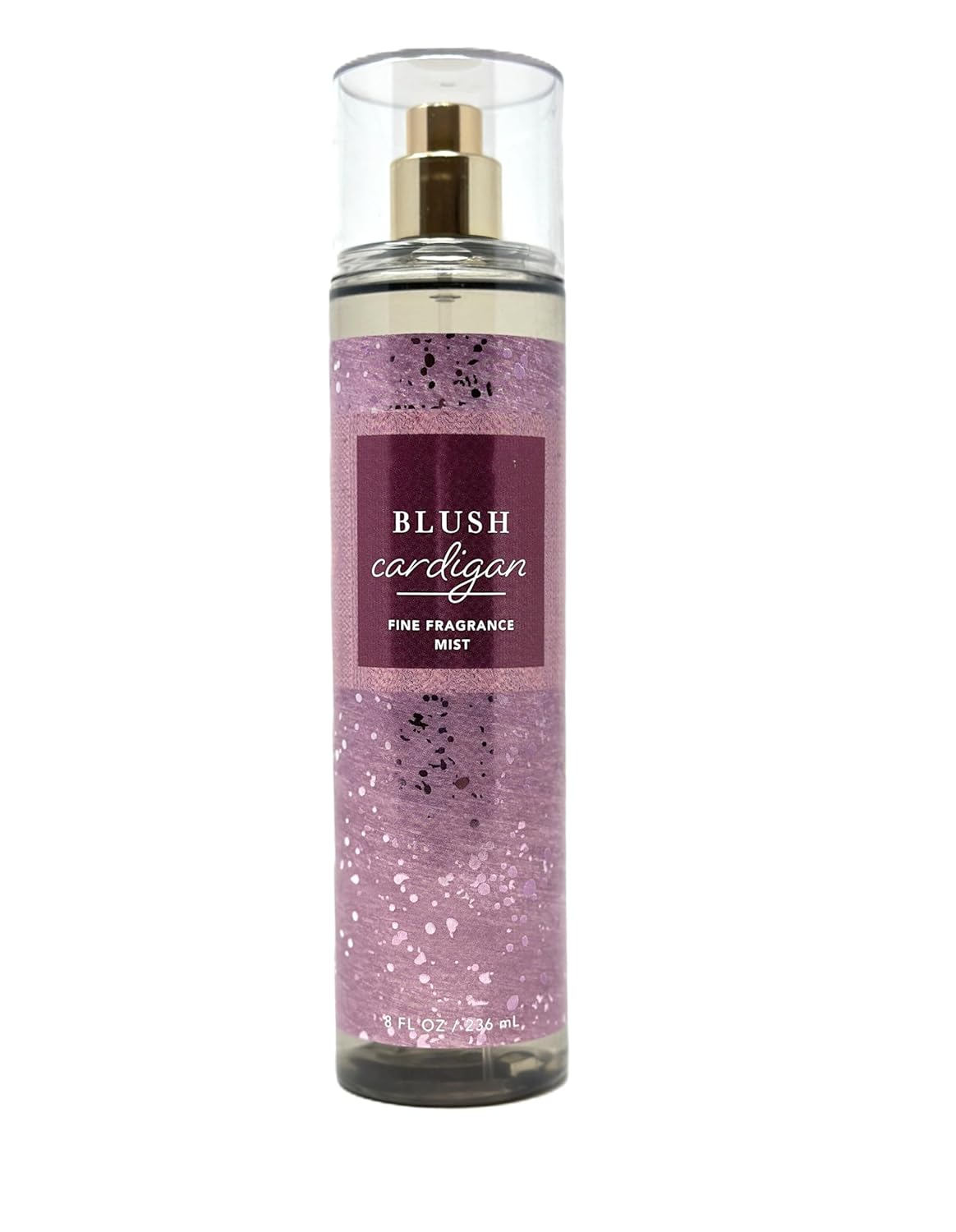 Bath and Body Blush Cardigan Fine Fragrance Mist 8 fl oz / 236 mL Fragrance notes: sweet raspberries, sugar-dipped violet and warm amber