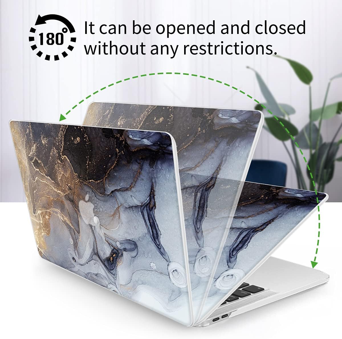 Watbro Compatible with MacBook Pro 13 inch Case 2020 2019 2018 2017 2016 Release M1 A2338/A2289/A2251/A2159/A1989/A1706/A1708 Laptop Hard Shell Case & Keyboard Cover,Colorful Marble