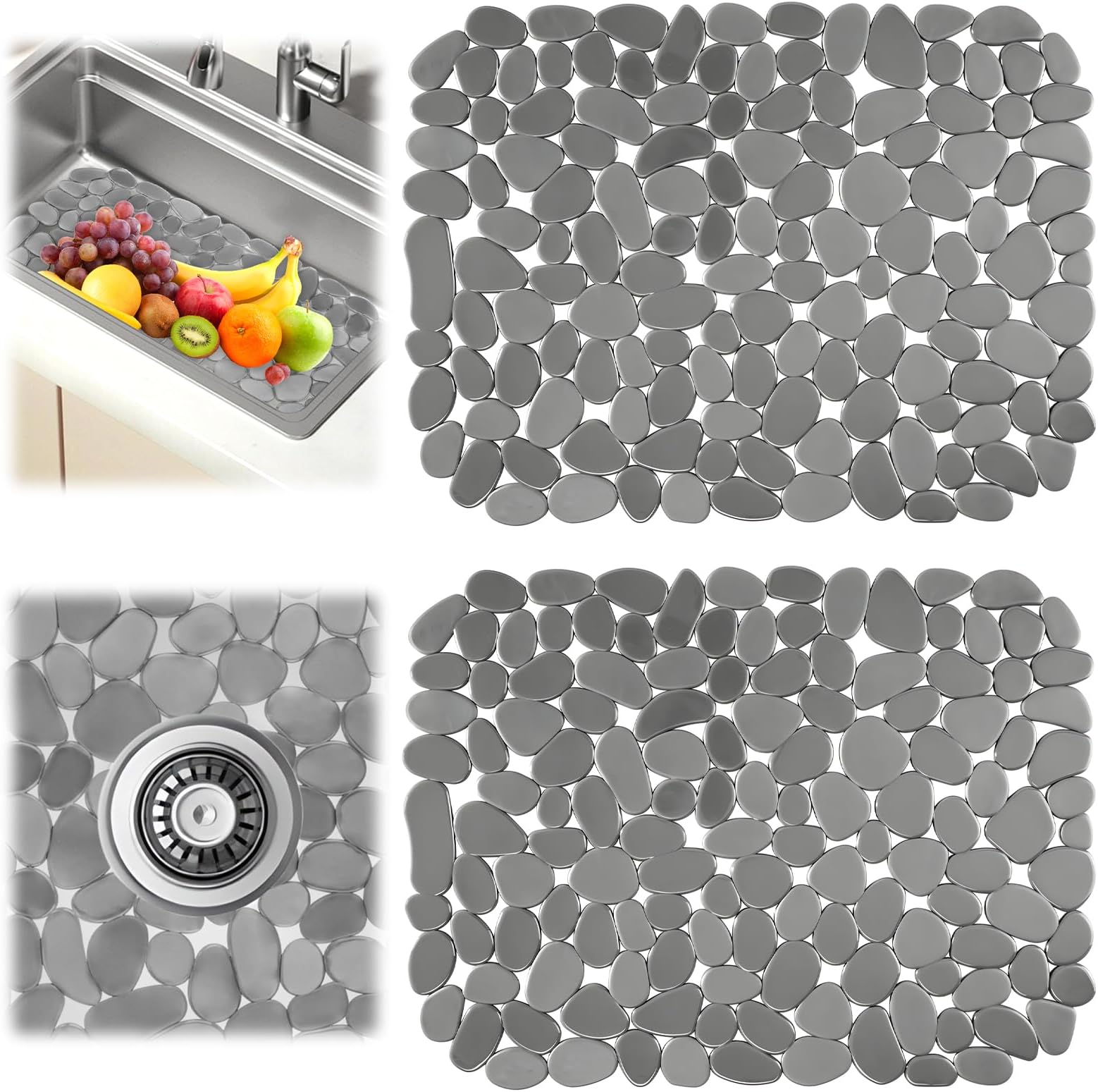 Tappetino Drenante In Silicone, Tappetino Per Lavello In Silicone Cuscinetto Isolante Termico In Silicone Per Piano Di Lavoro Della Cucina Rosa 90502473