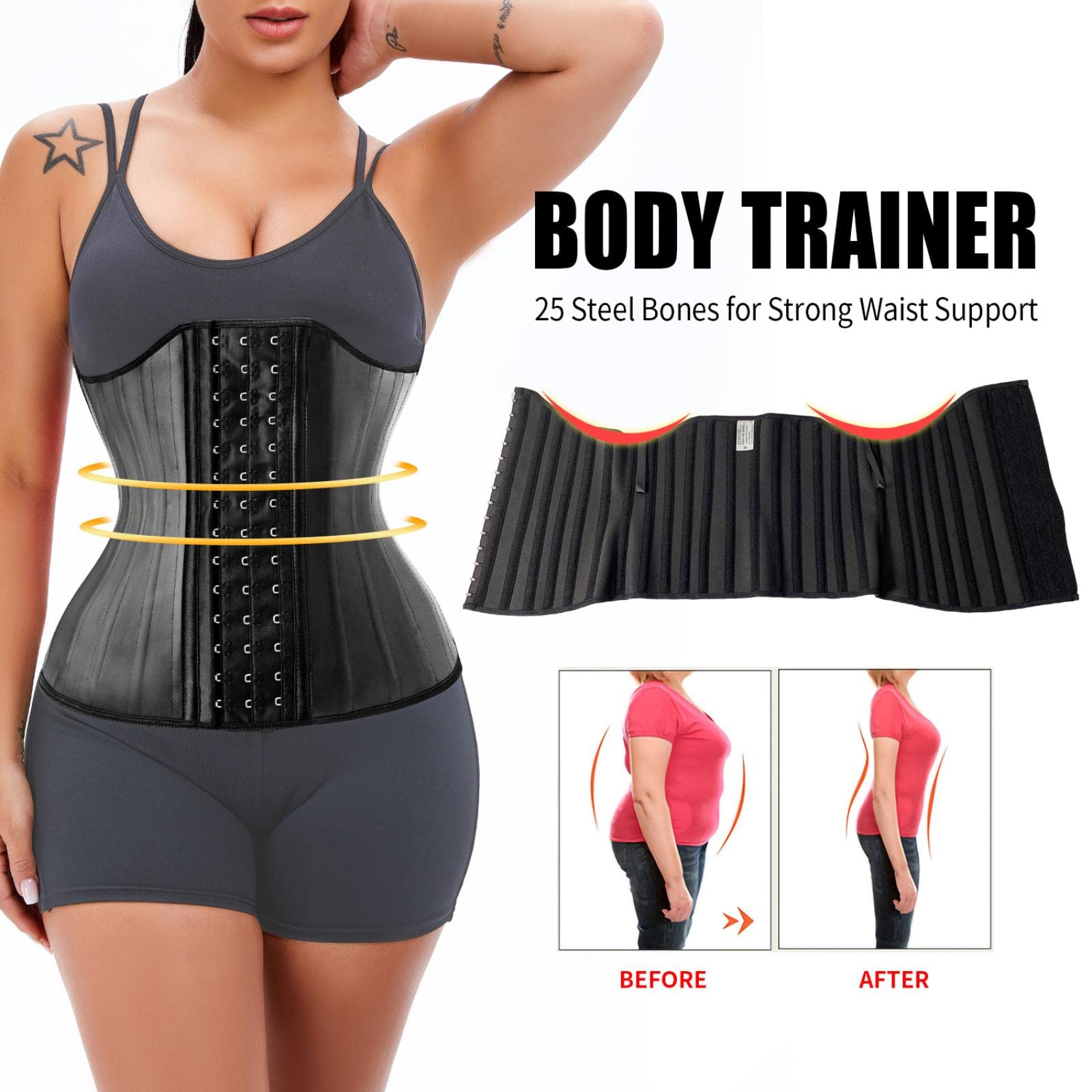 Correo de Cintura de látex Corsé Slana Slumming Shapewear Femenina Femenina Modelado Modelado Correa Reductor Faja