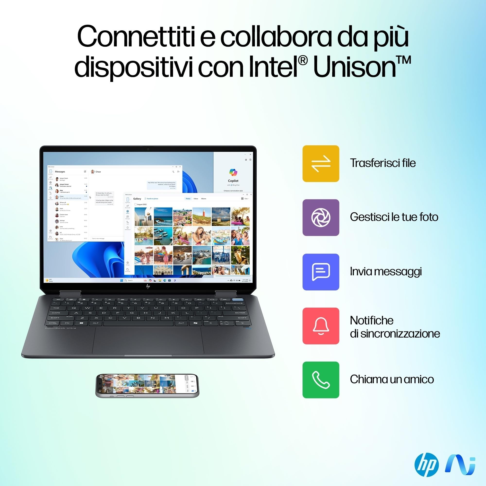 HP OmniBook Ultra Flip x360 14-fh0003sl, Copilot+ PC, Intel Core Ultra 5-226V, Intel Evo Edition, AI, RAM 16GB, SSD 1TB, Display Touch 14” OLED 3K 400 Nits, 120Hz, Poly Studio Cam TNR, Windows 11, Blu