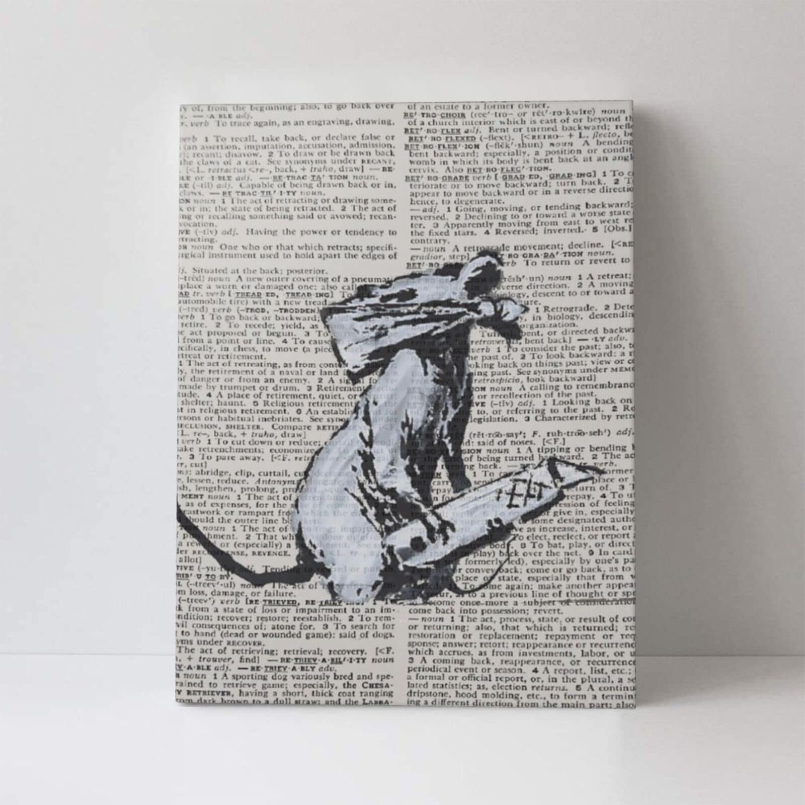 Amazon.co.jp: アートパネル 30×40cm バンクシー Banksy ネズミ 英字
