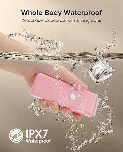 Miniatura 7 de Inicio Kit profesional de aseo para perros Clipper de bajo ruido USB recargable para perro gato rosa