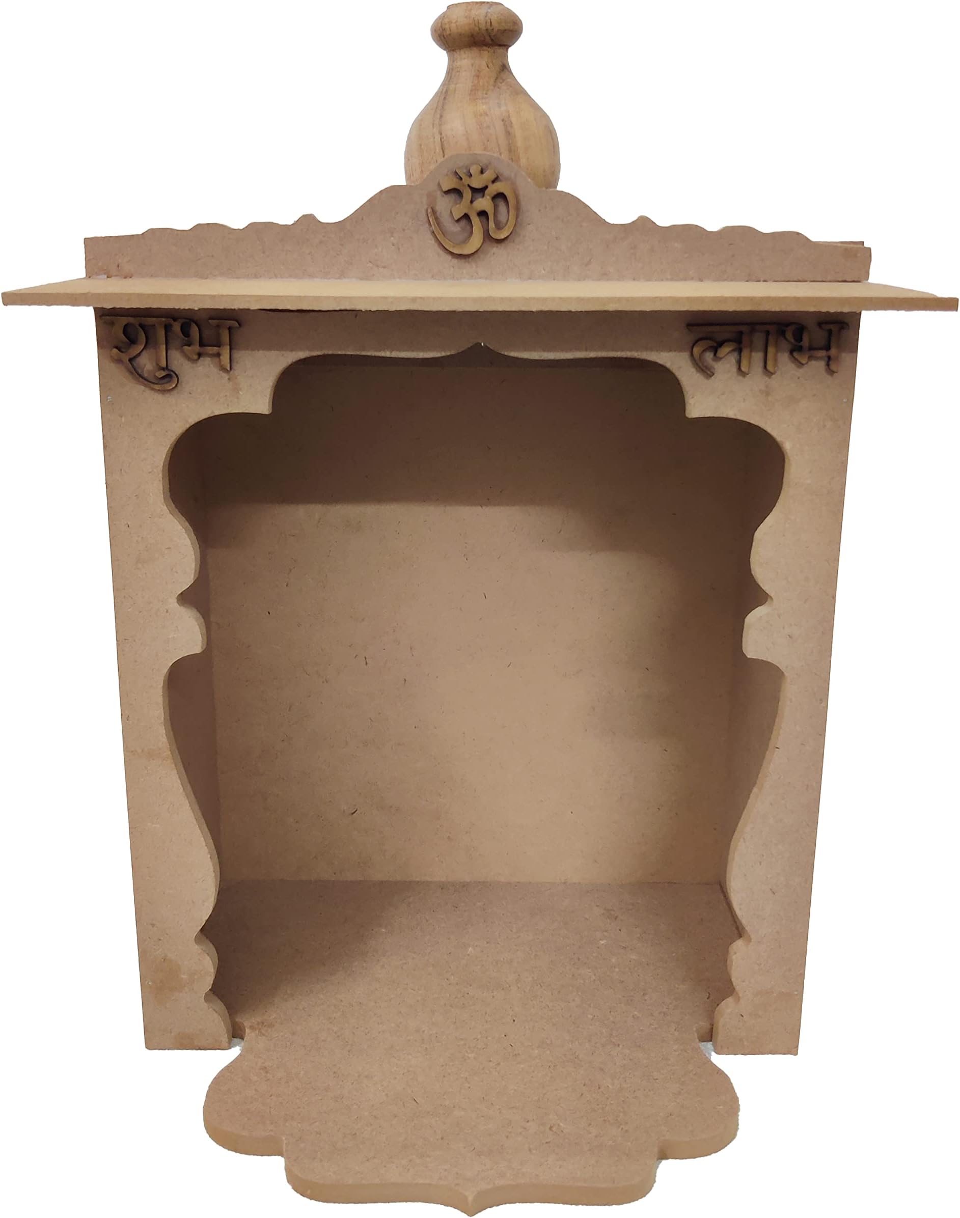 RIA Studio Solid Wooden MDF Pooja Temple Mandir for God Home/Office Space - DIY Decorate Yoursef with Resin Art & Craft