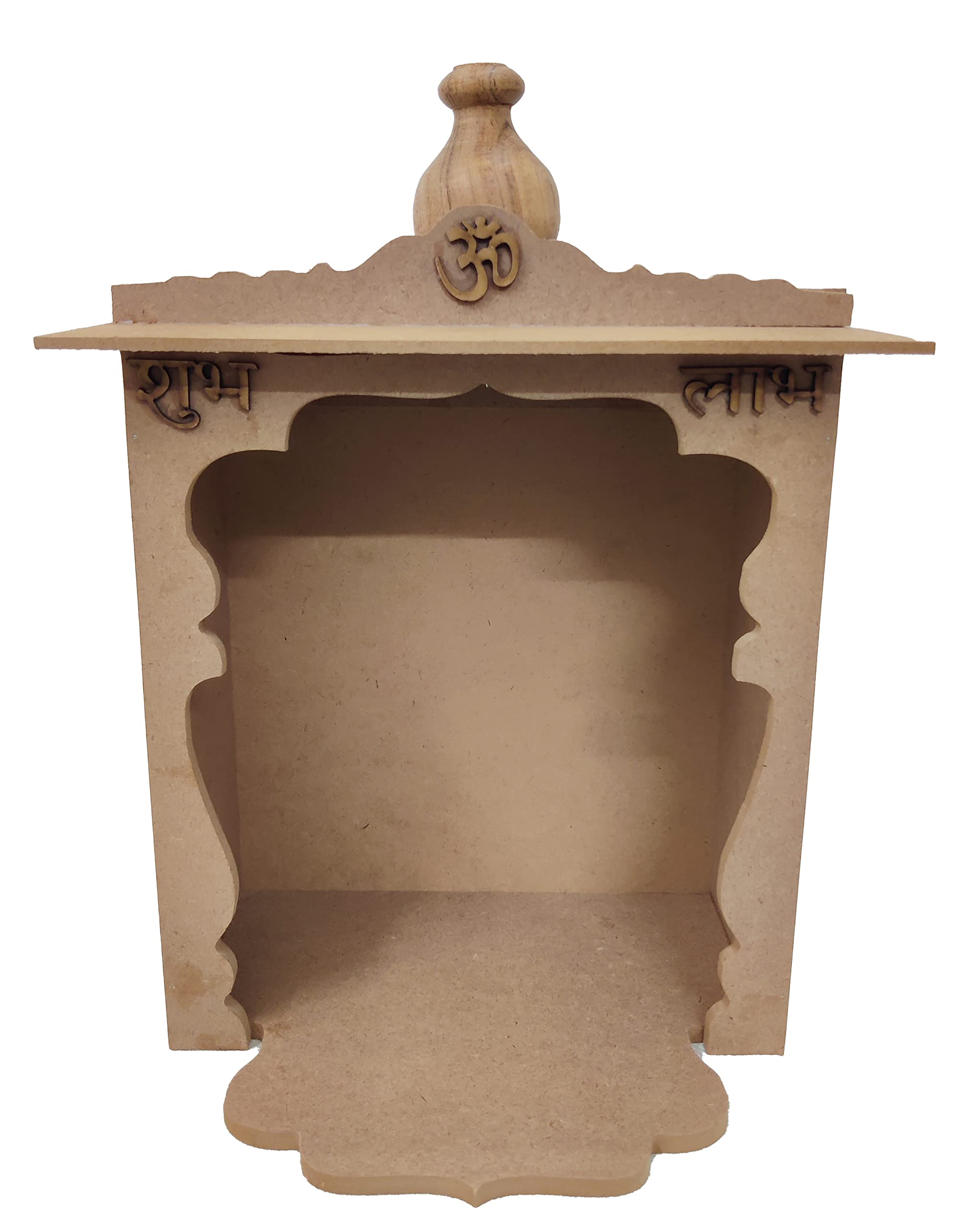 RIA Studio Solid Wooden MDF Pooja Temple Mandir for God Home/Office Space - DIY Decorate Yoursef with Resin Art & Craft