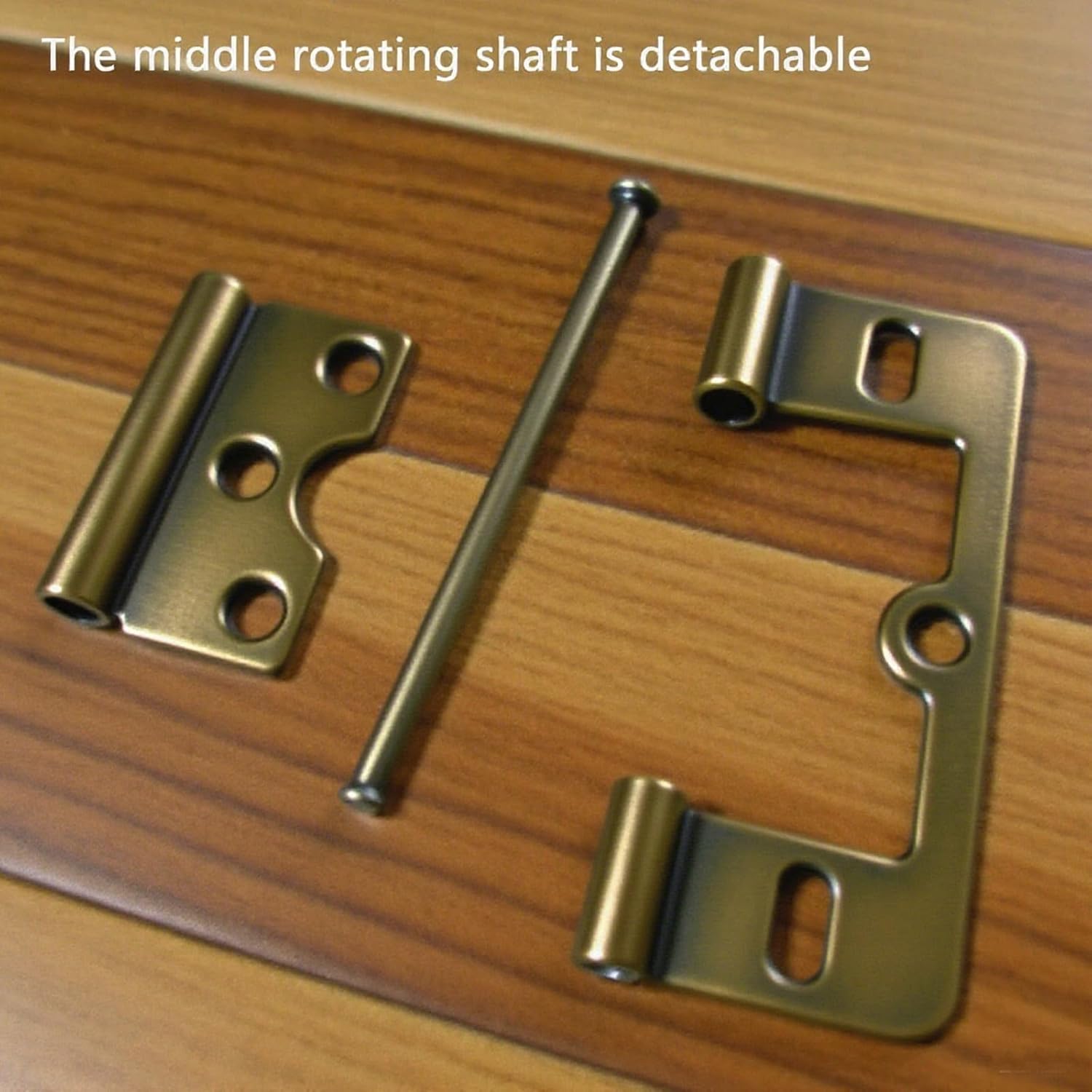3 Inch Non-Mortise Cabinet Hinges, Antique Style Interior Door Hardware, Wood Box Show Case Hinges for Trailer, Camper, Cupboard, 6Pcs Bronze