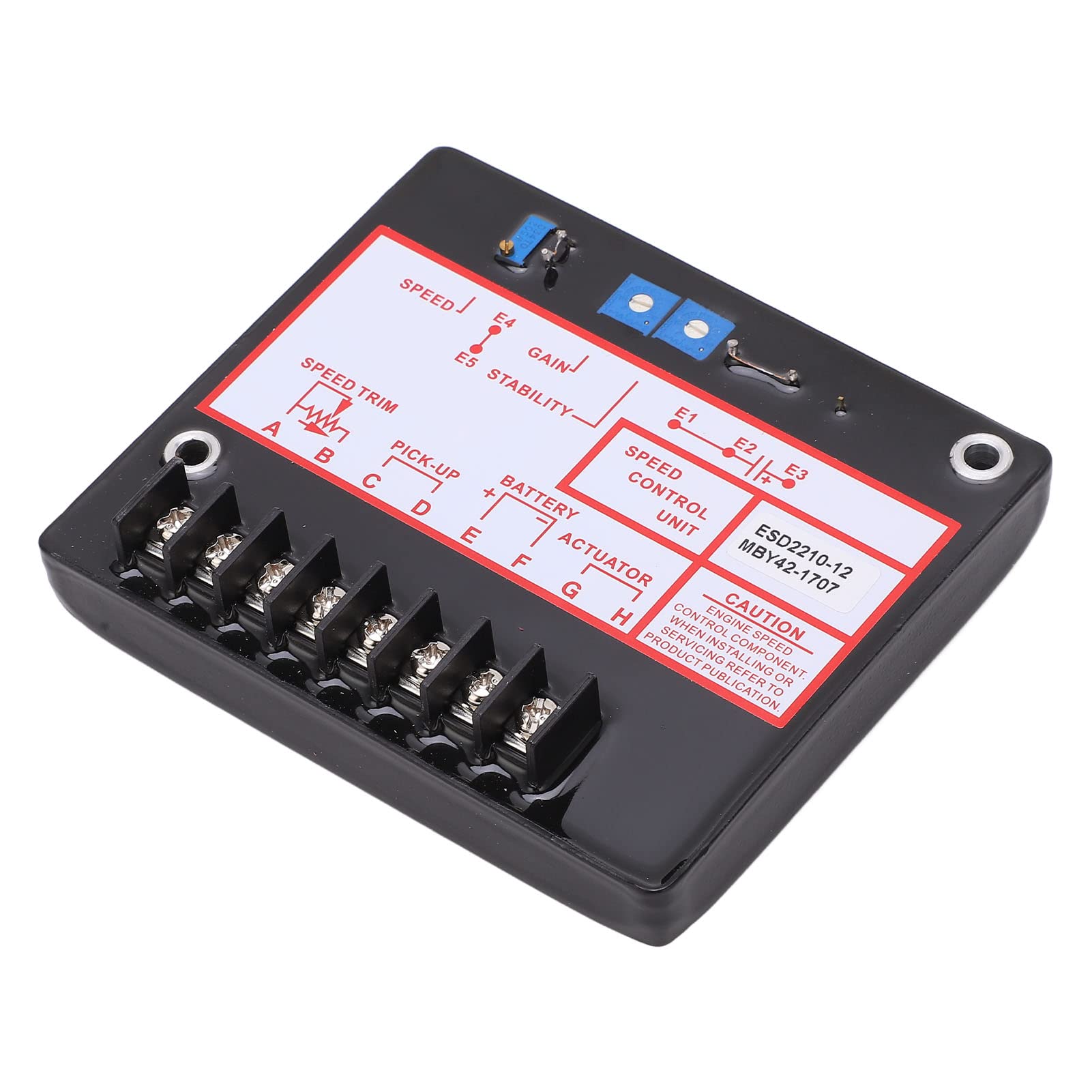 Controlador de velocidad del generador, Panel de control del gobernador del motor del generador ESD2210 12, Controlador electrónico de velocidad del grupo electrógeno DC12 a 24V