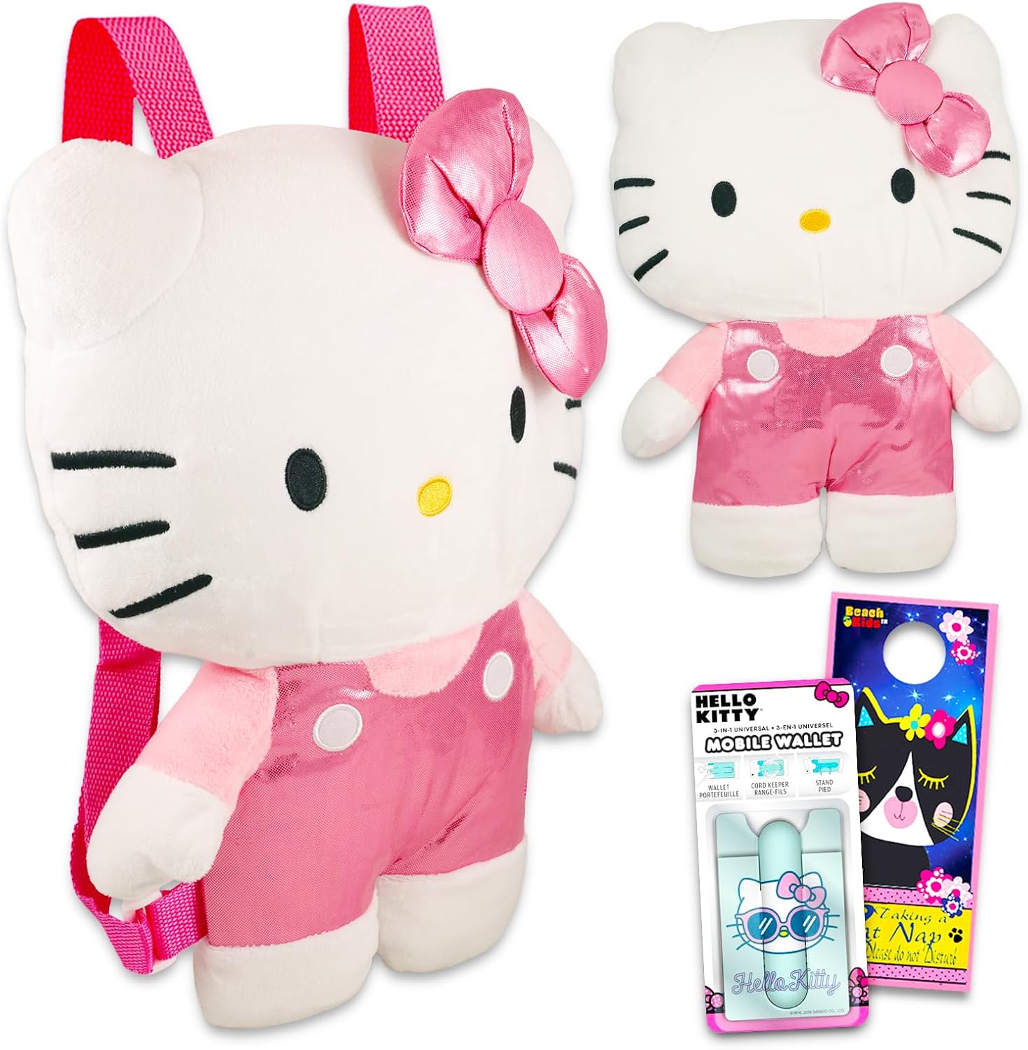 Hello Kitty Plush Backpack Set Gift Bundle Plushie with