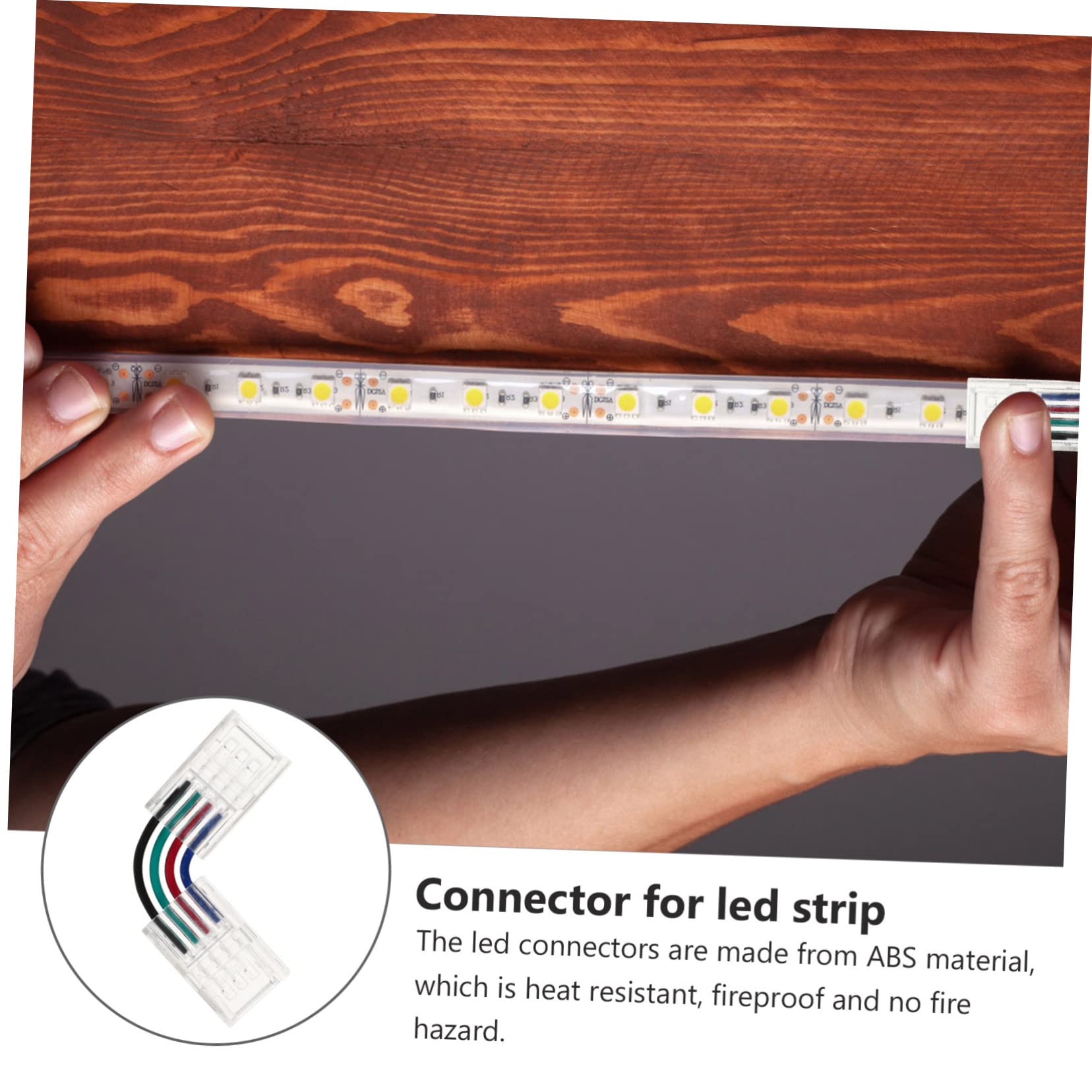 PRETYZOOM 40stücke Förmige Verbindungsadapter Für Rgb Solderless Steckverbinder Für Einfache Installation Und Schnelle Erweiterung Von Lichtleisten
