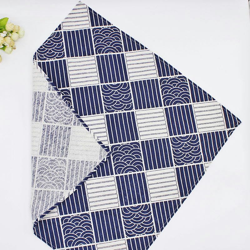 40 * 40cm 6/12PCS Blaue Welle Wiederverwendbare Furoshiki Verpackung Tuch Kleine Japanische Für Geschenk Verpackung Tuch quadrat Schal Bento Verpackung Tuch