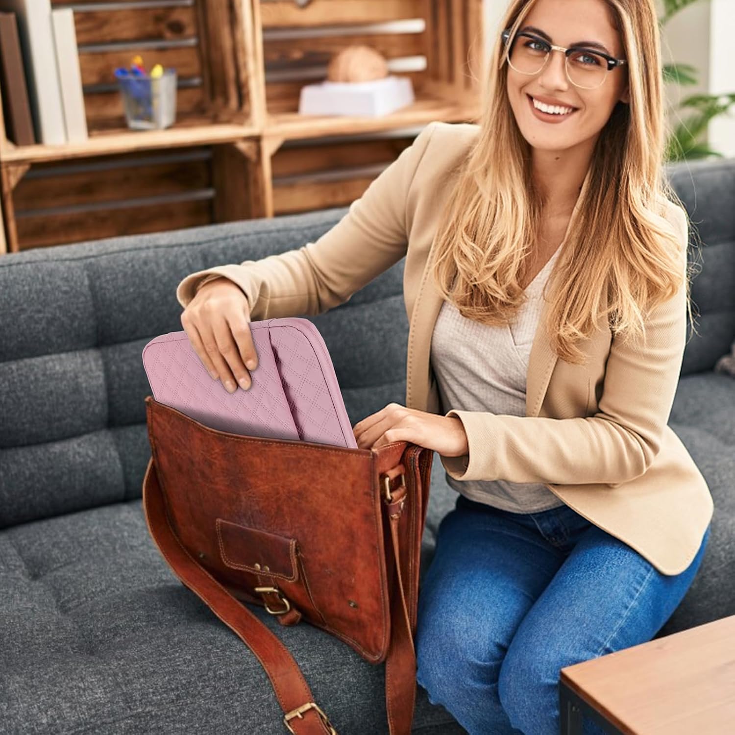 9-11 Inch Tablet Sleeve Pouch, Padded Case Bag for iPad Pro 11-in (M4), iPad 10.9 (10th Gen), iPad Air 11-in (M2), Galaxy Tab S9/S8 (Pink, 9-11 Inch) - Image 5