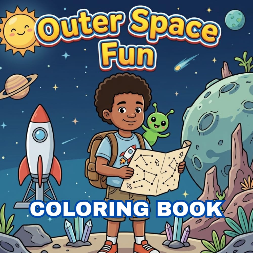 Outer Space Fun Coloring Book: For All Ages