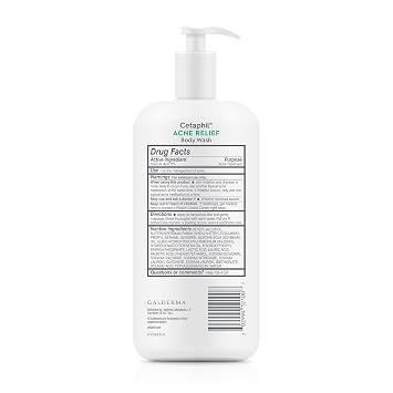 Cetaphil Acne Relief Body Wash, 2% Salicylic Acid, Exfoliating, 20 fl oz | Clears Back Acne and Body Breakouts, Salicylic Acid Exfoliates, 24-Hour Dryness Relief, Acne-Prone Skin, Gentle Daily Use