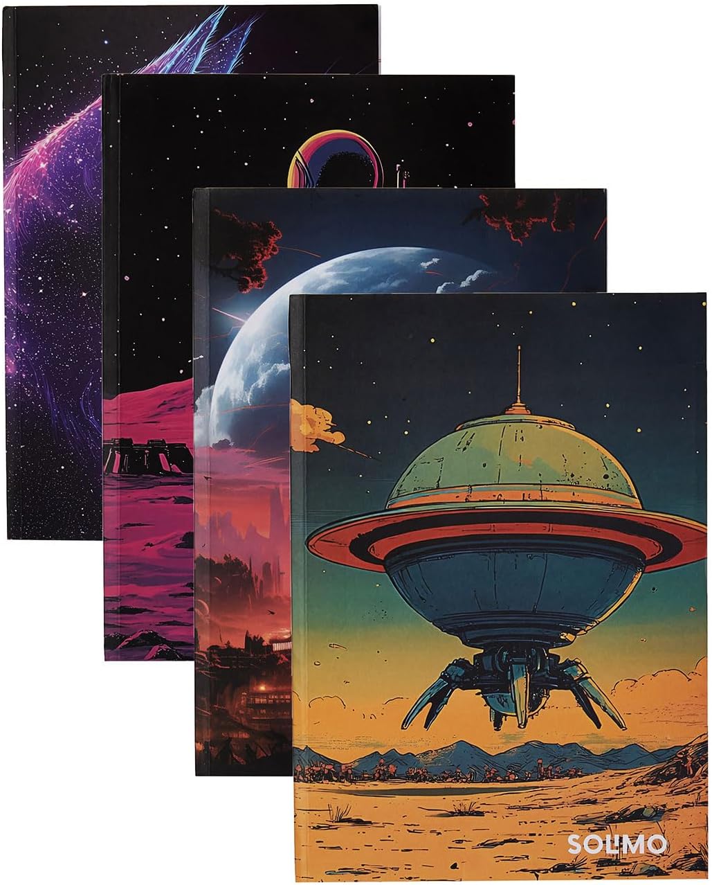 - Amazon Brand - Solimo Long Size Notebook | 384 Pages | Single Line | A4-29.7cm x 21.0cm | Ruled Notebooks for School Students | Pack of 4