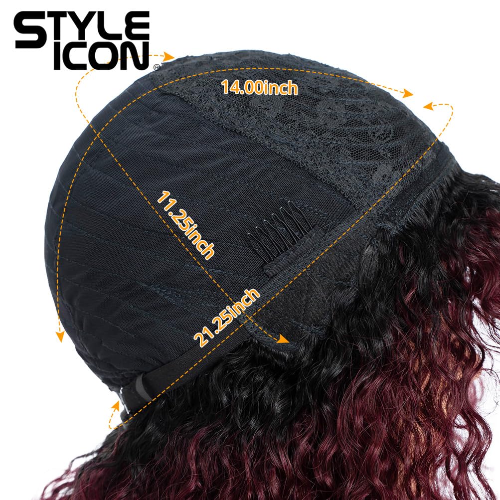 Pelucas afro de cabello humano, pelucas cortas y rizadas para mujeres negras, peluca con flequillo (12 pulgadas, TT1B/99J) 7