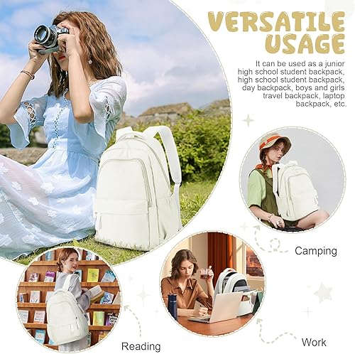 Miniatura 7 de winspansy Mochila pequeña para niños y niñas escolares, A1-beige., Medium (3