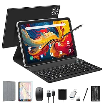 Amazon.co.jp: タブレットAndroid 2025新登場【9点セット付き