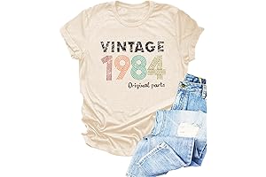 40th Birthday Shirt for Women Vintage 1984 T-shirt