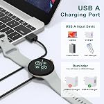 2-Pack Charger Cable for Google Pixel Watch 3 / Pixel Watch 2 Charger, Replacement Magnetic Charging Cable for Fitbit Ace LTE (USB-C + USB-A)