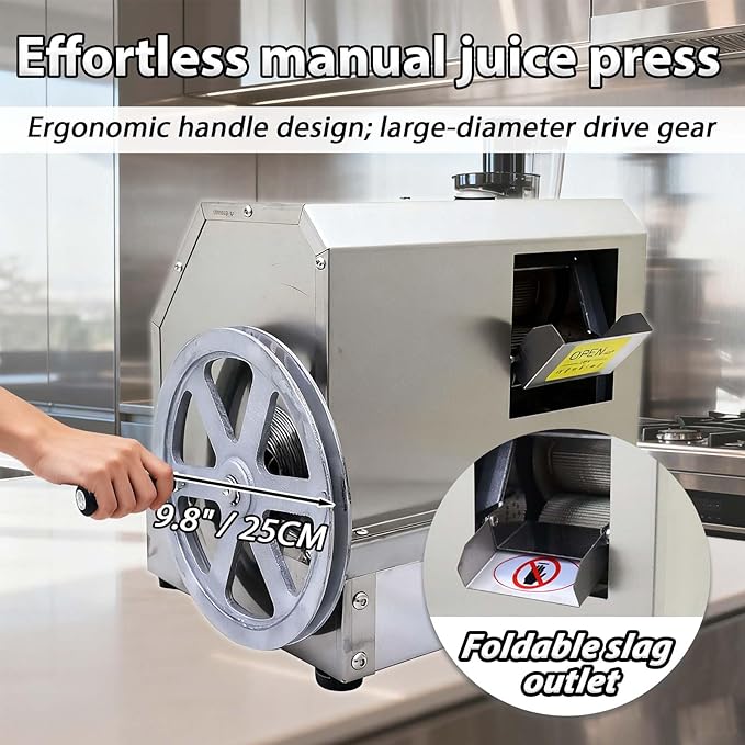 Extractor de Jugo Manual para Caña de Azúcar 3 Rodillos miniatura 4