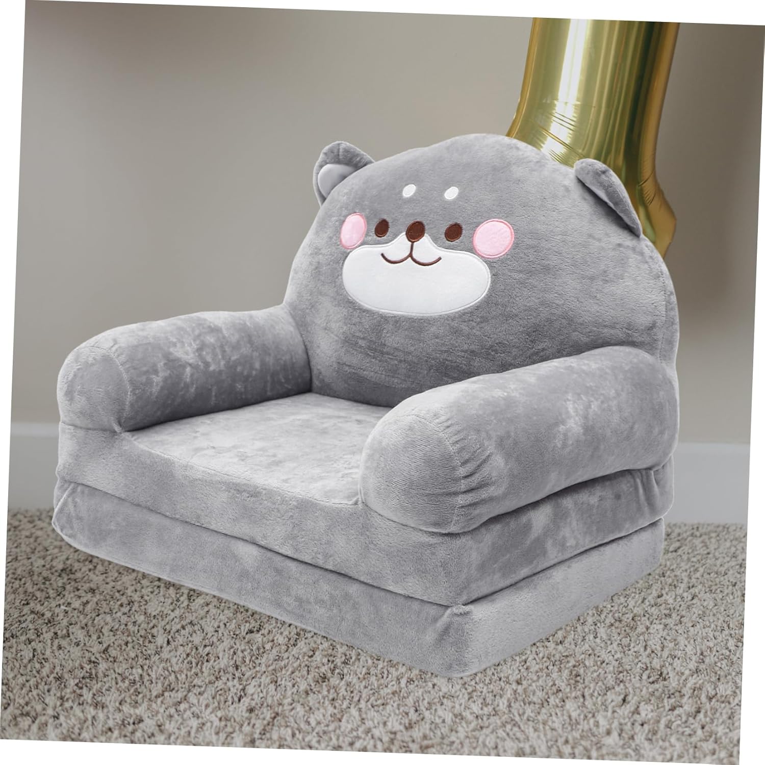 Luxshiny Elephant Shape Seat Plush Sofa Fun Folding Design for Creative Animal Themed Chair for Playtime Variations