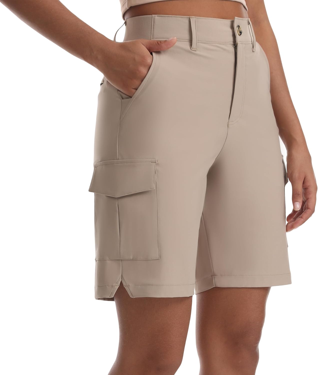 Women’s Quick-Dry Cargo Shorts – Lightweight Hiking Shorts with 5 Pockets for Athletic Golf Travel Work