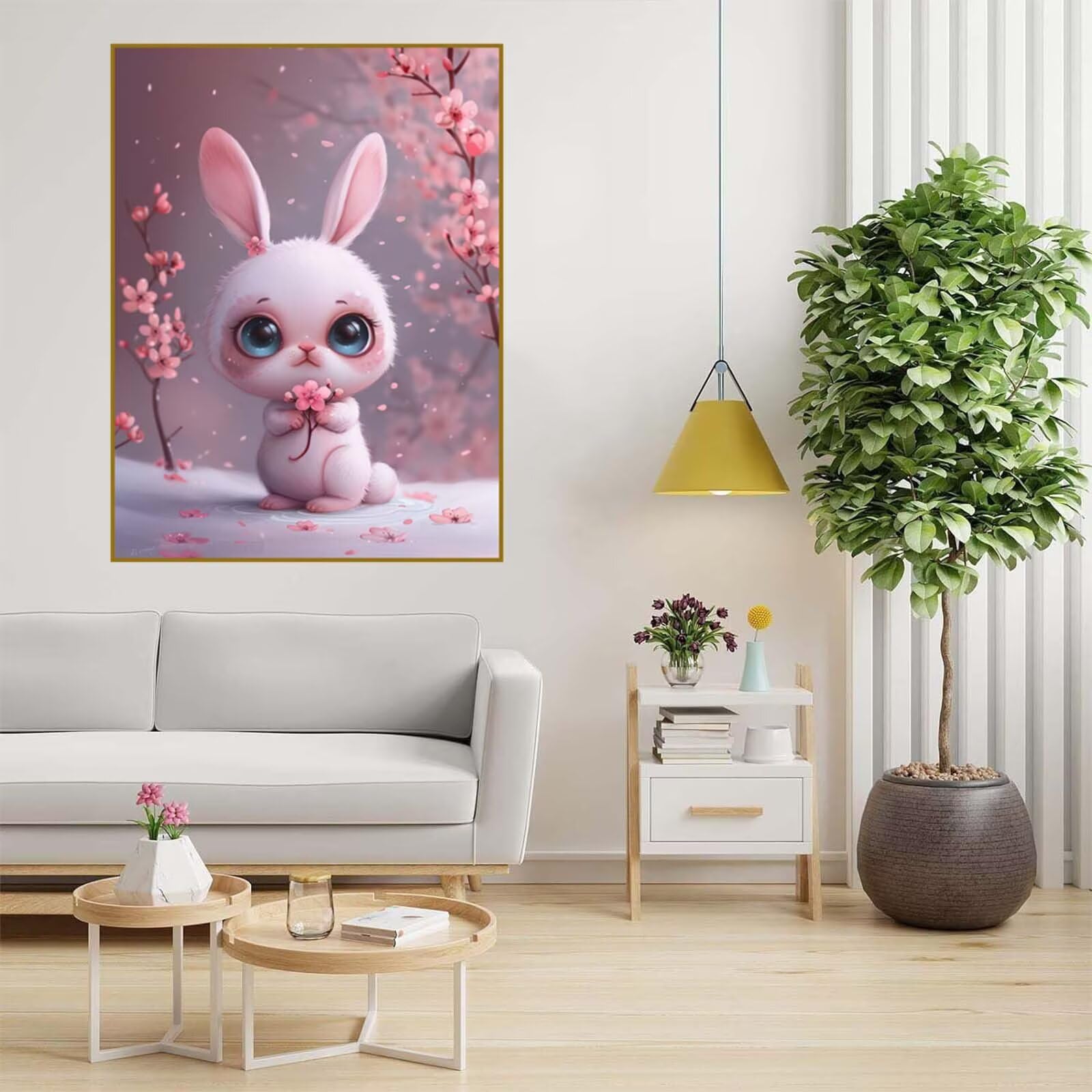 Diamond Painting Blume Malen Nach Zahlen Erwachsene, 5D Diamant Painting Bilder Tier Diamond-painting Mosaikherstellung Bastelset Kinder ab 6 Jahre, Deko Wohnzimmer, Mädchen Geschenke 70x100cm 6X-705