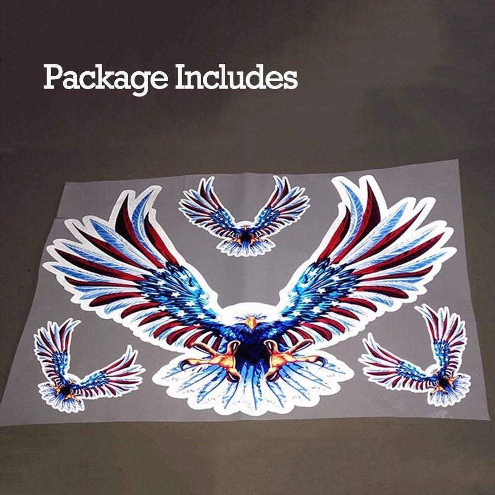 American Flag Bald Eagles Car Stickers 7.5 US Flags Jamaica