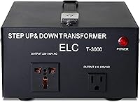 Vista 13 de ELC Serie T Transformador Convertidor de Voltaje de 1000+ Vatios - Paso Arriba/Abajo - 110 V a 220 V / 220 V a 110 V Convertidor de Potencia