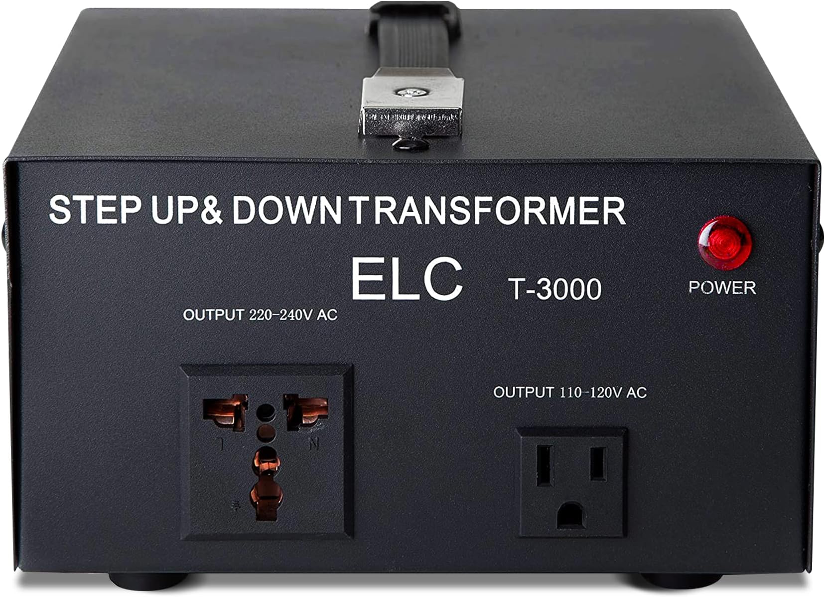 ELC T Series 3000+ Watt Voltage Converter Transformer - Step Up/Down - 110v to 220v / 220v to 110v Power Converter - Circuit Breaker Protection, CE Certified [3-Years Warranty]