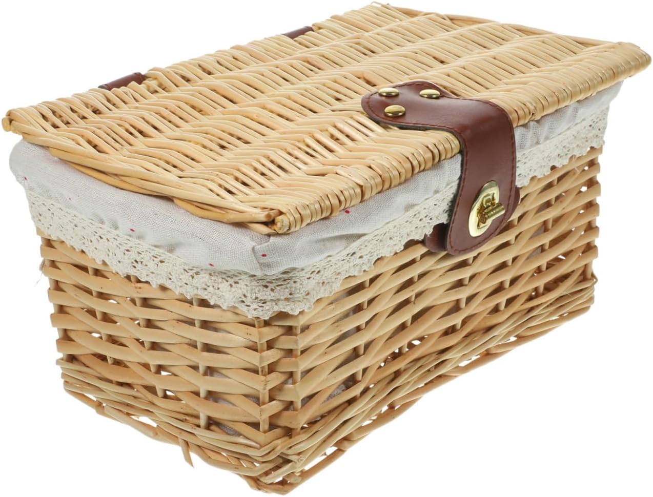 GLEAVI Rattan Covered Storage Basket Container for Organizing Front Door Basket