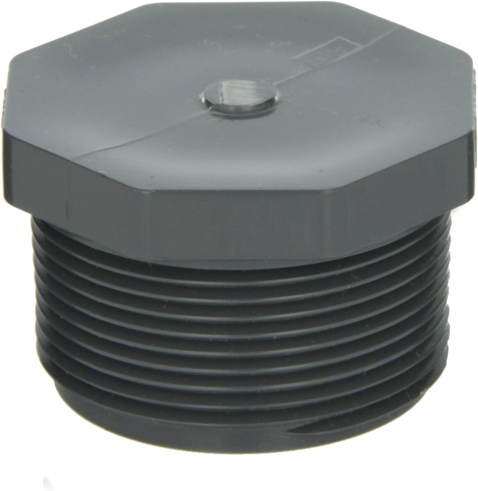 GF Piping SystemsPVC Pipe Fitting, Plug, Schedule 80, Gray, 1-1/4" NPT Male