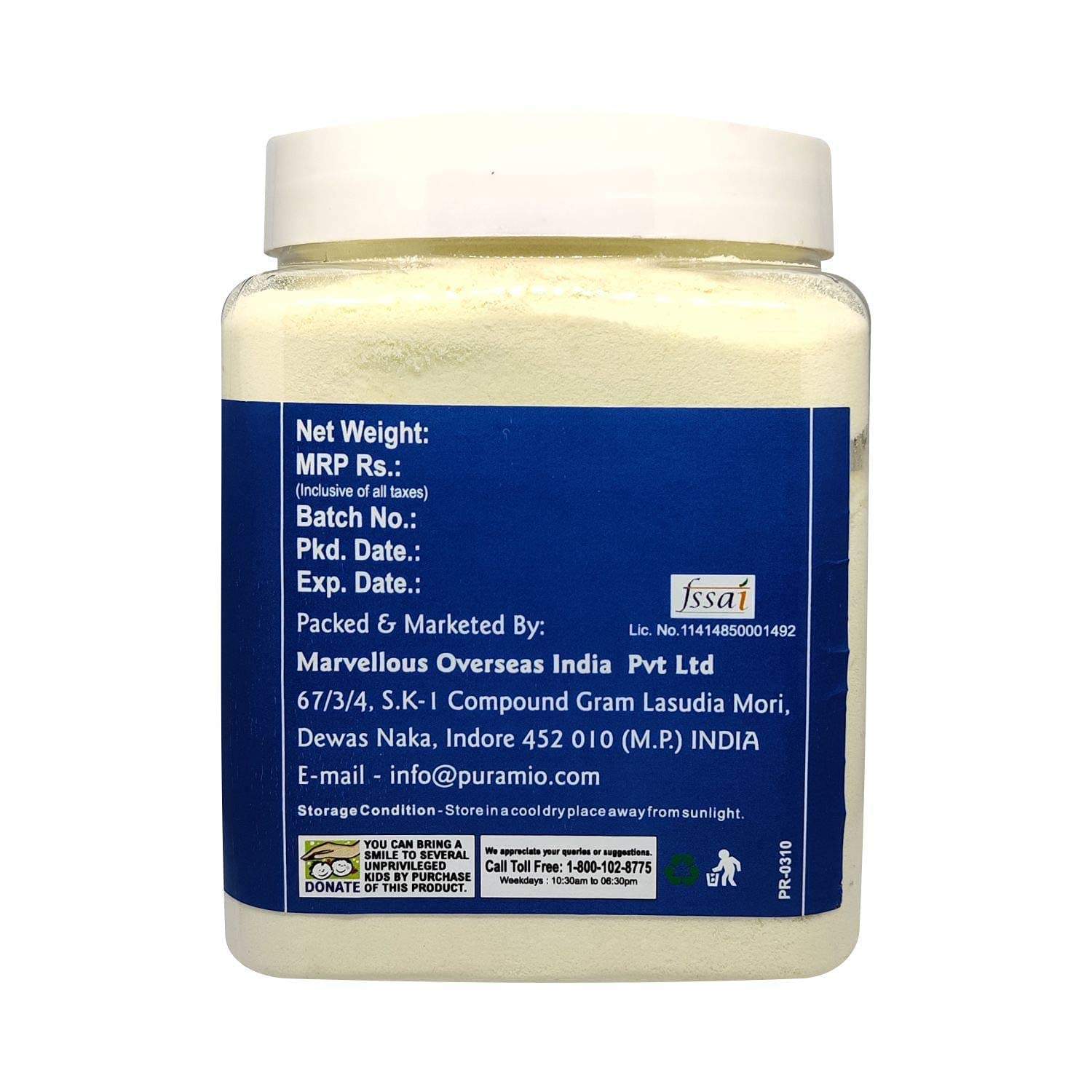 QURA Pełne mleko w proszku [100% naturalne], (600 gm)