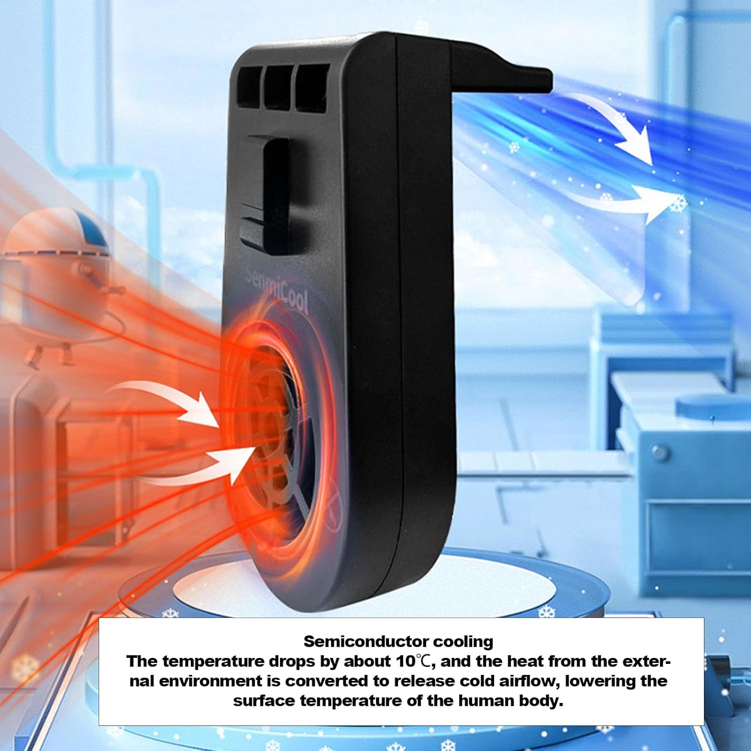 Baxnore 換気システムを備えたアクティブ冷却バックパック、男性用のナイロンデイパック、半導体技術スウェットプルーフデザイン、ハ