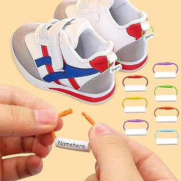 HVSWLY 40PCS Waterproof Shoe Tags, Water Bottle Labels, Daycare Name Tags for School Bags, Umbrellas, Travel Luggage, Writable Blank Name Labels