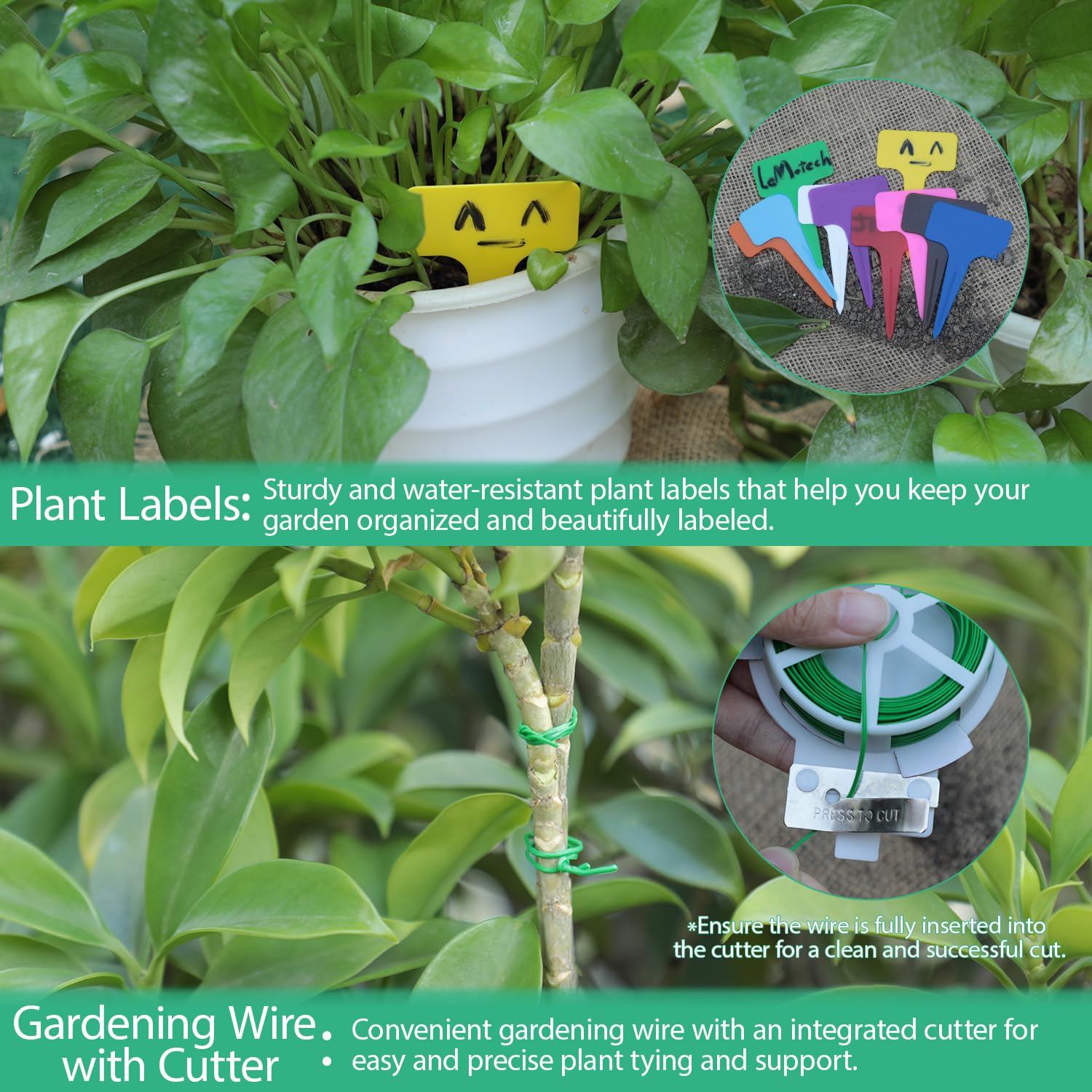 LeMotech Juego de herramientas de jardín, 3 piezas de acero inoxidable, kit de jardinería resistente que incluye paleta transplantadora, cultivador, herramientas manuales de jardinería con mango de
