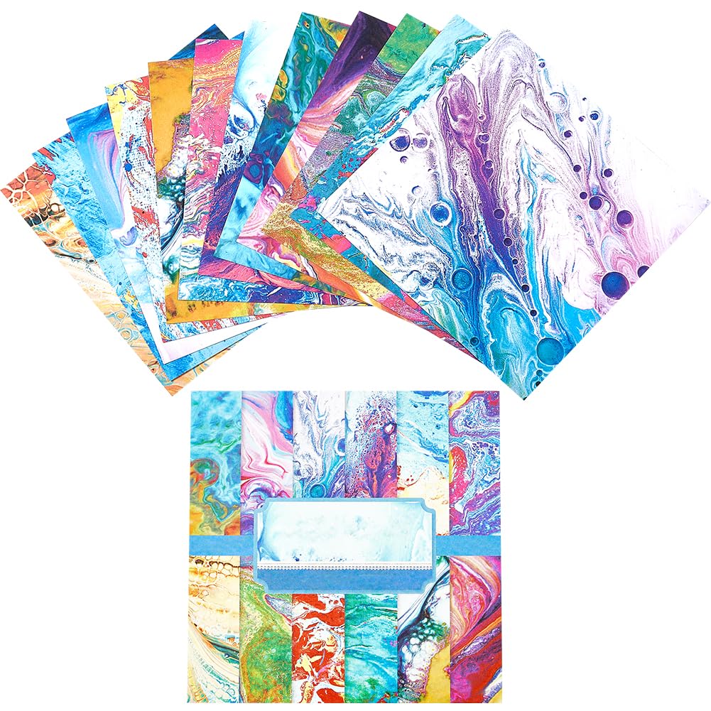 Carta Fai Da Te Acid Free Carta Per Decoupage E Scrapbooking - 24 Fogli 30, 5x30,5cm Doppia Faccia Carta Decorativa Per DIY