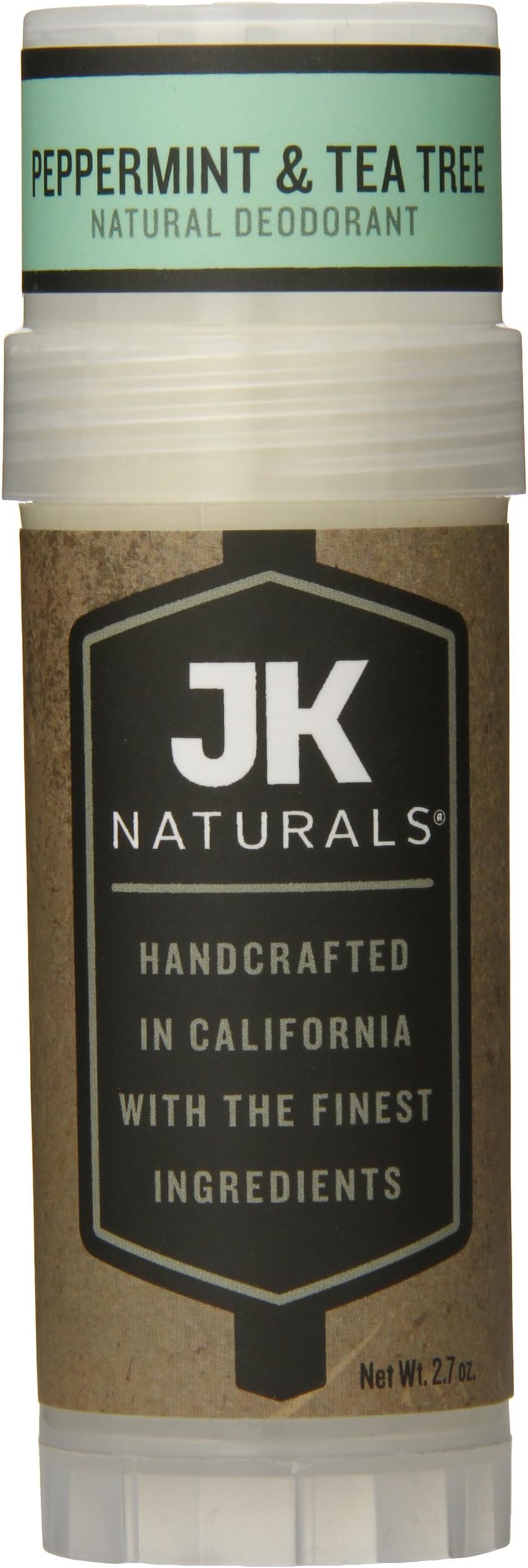 Natural Deodorant, Peppermint and Tea Tree, 2.7 Ounce
