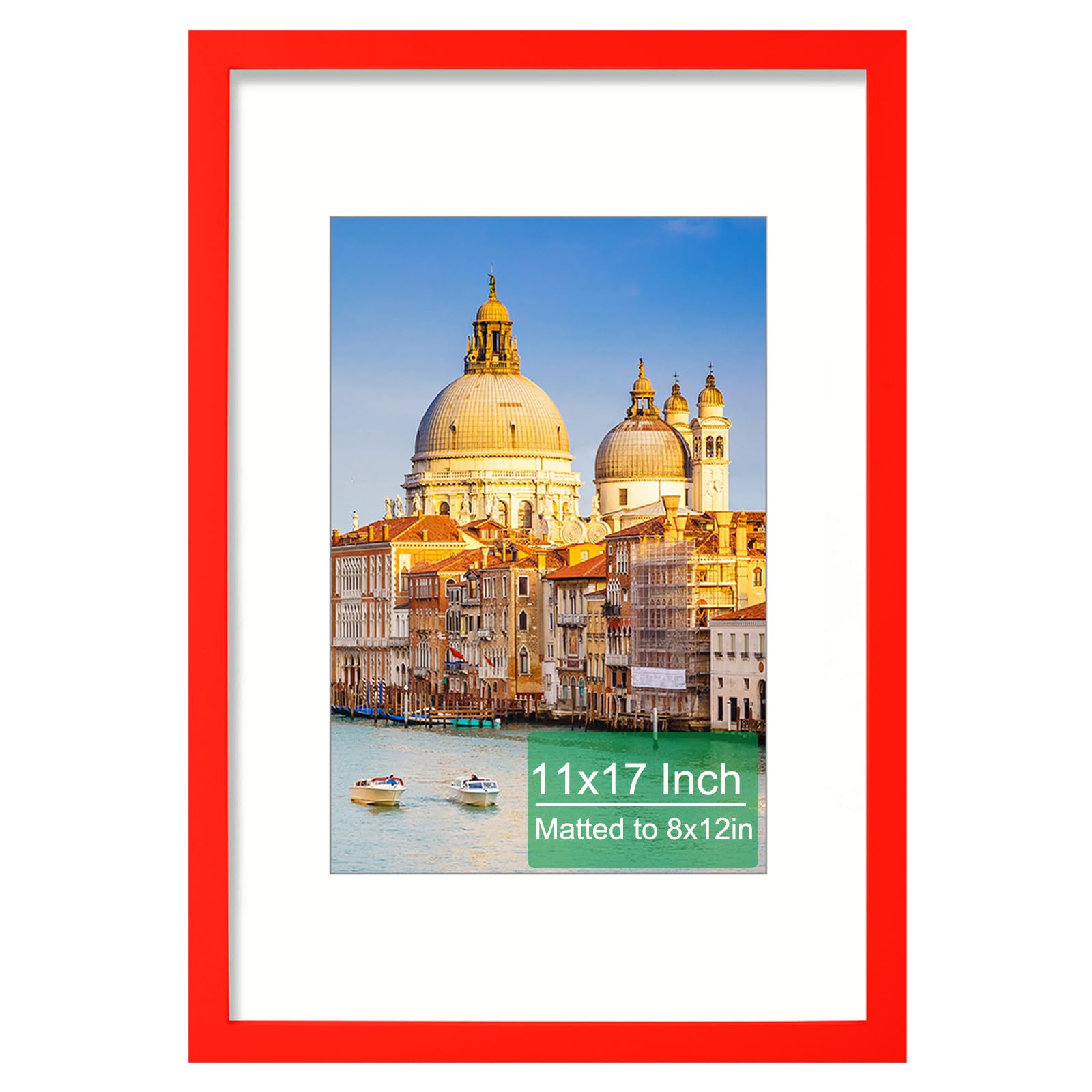 wyooxoo 11x17 Solid Wood Picture Frame Red