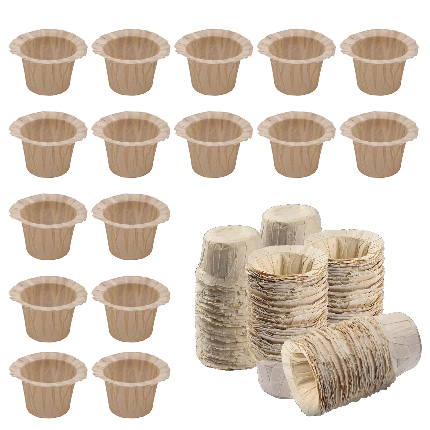 SQXBK 100PCS 51x31mm Log Colour Disposable Coffee Filter Papers Funnel Mesh Cup Filter Paper Suitable for Reusable or Disposable Minimalist Cup
