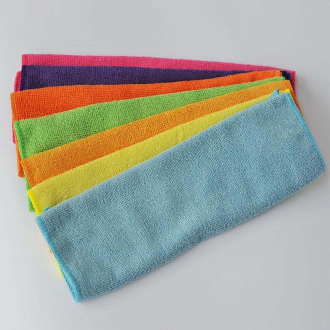 PLD Kitchen Lint Free Microfibre Cleaning Cloth, Pack of 8,Super Soft Microfibre Dusters