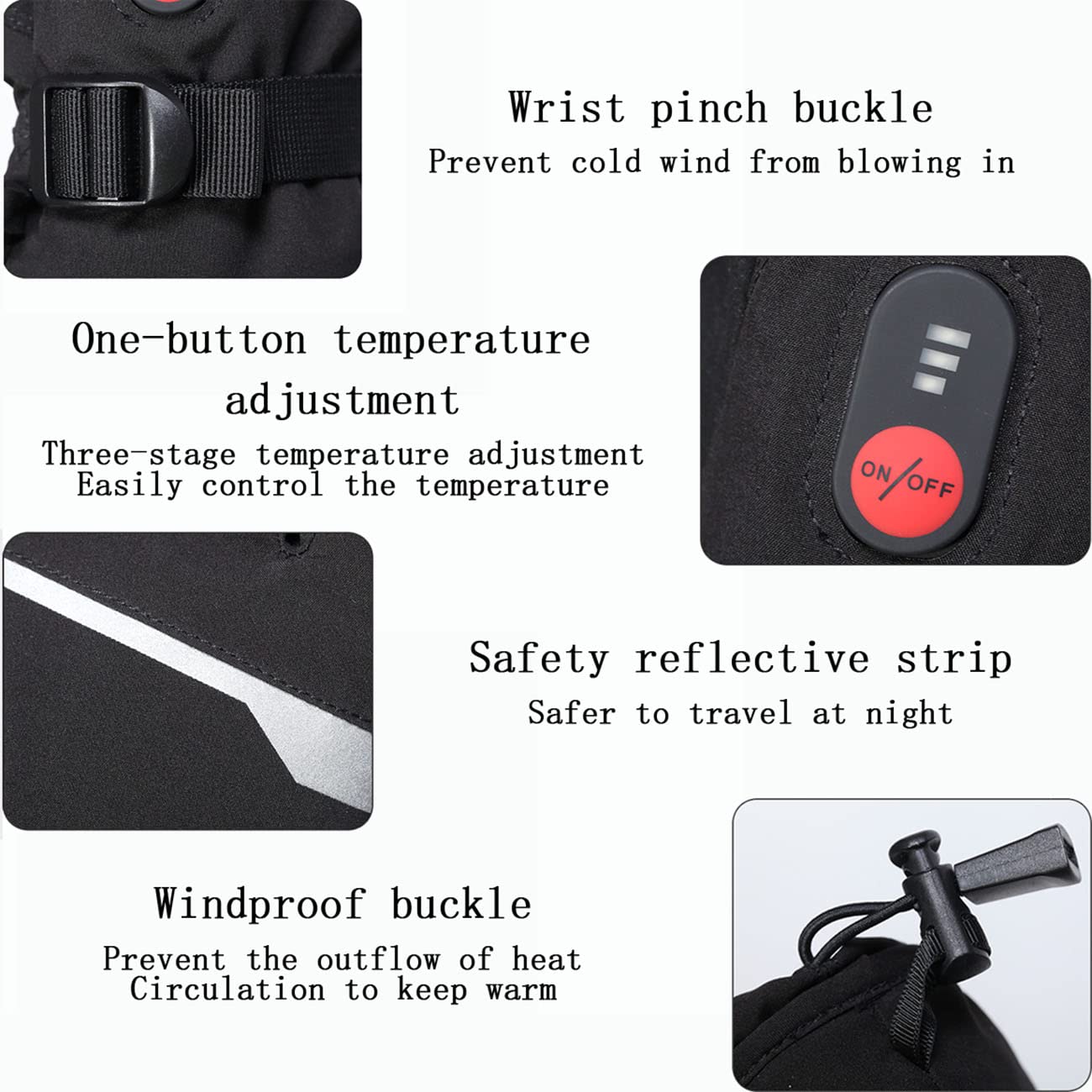 CHEWYNP Guanti riscaldati da Donna da Uomo, Guanti da Sci Impermeabili con Batteria Ricaricabile 2200MAH, Guanti Invernali Caldi per Touch Screen per Pattinaggio su Neve Escursionismo Camp