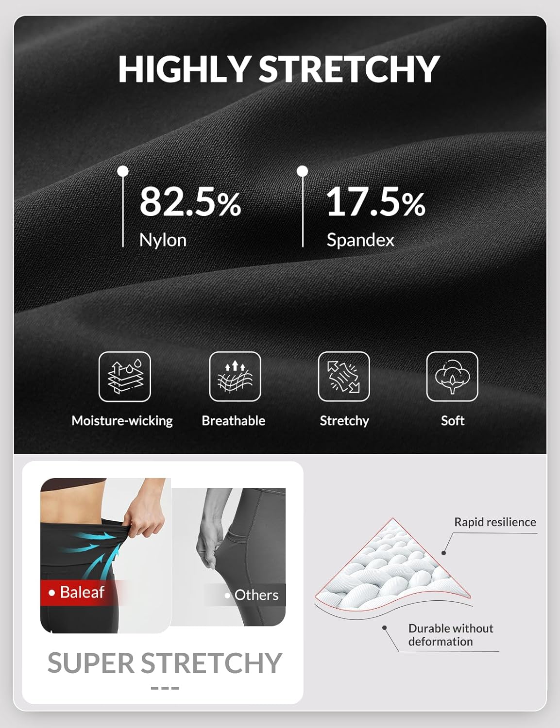 baleaf Womens Flare Yoga Pants Fold Over Flared Leggings with Pockets Tummy Control Bootcut Pants - Image 7