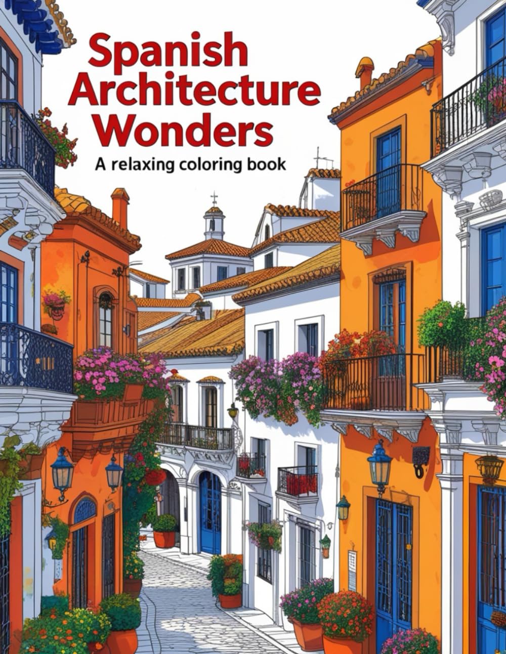 Spanish Architecture Wonders: A Relaxing Coloring Book