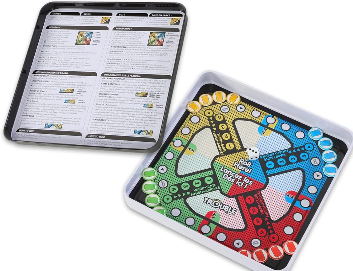 Gaming Magnetic Game Travel Set for Kids - Bundle with 4 Travel Games in Tin Featuring Connect 4, Sorry, Trouble, Guess Who | Travel Games for Kids 8-12
