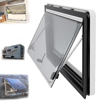 Camper Motorhome Window,Caravan Side Window,External Sliding Window for Motorhomes,Replacement RV Exit Window,for 25-35mm Thickness WallSize900 * 550mm